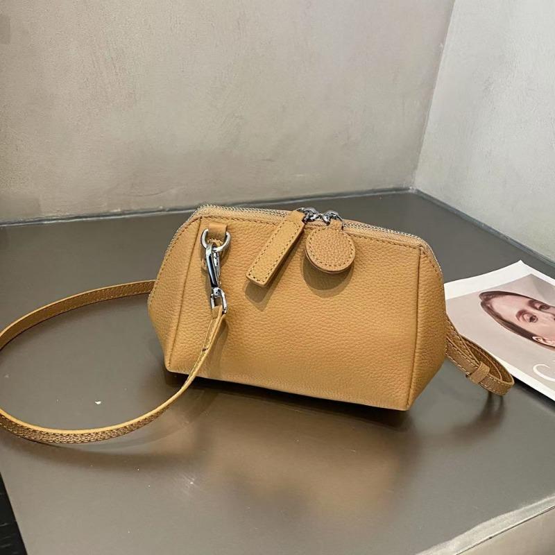 Echtleder Umhängetasche Einfache Knödeltasche Handtasche Pendler Unterarm Kleine Tasche
