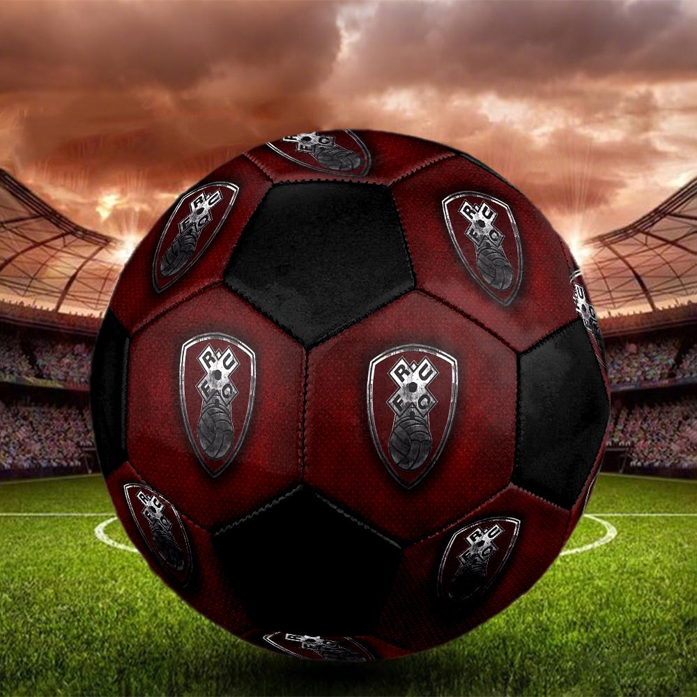 SIZE 5 Rotherham United F.C. Soccer Ball Colorful All Ages Machine Stitched PVC Competition Ready Durable High-Bounce