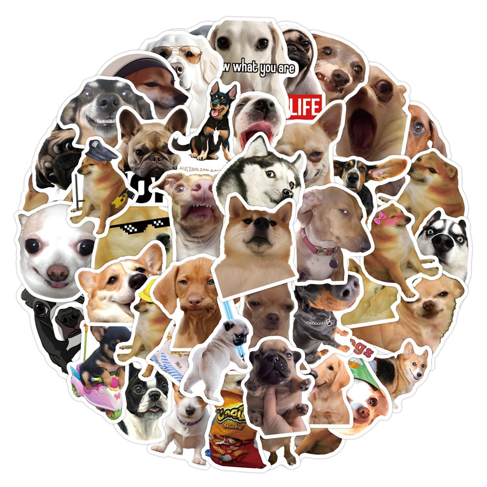 

55 New Funny Dog Graffiti Decals Decorate Scooter Luggage Do-It-Yourself Decals Premium Durable Quality Useful