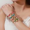 Women Fashion Diy Beaded Bracelet Stainless Steel Heart Pearl Acrylic Jewelry