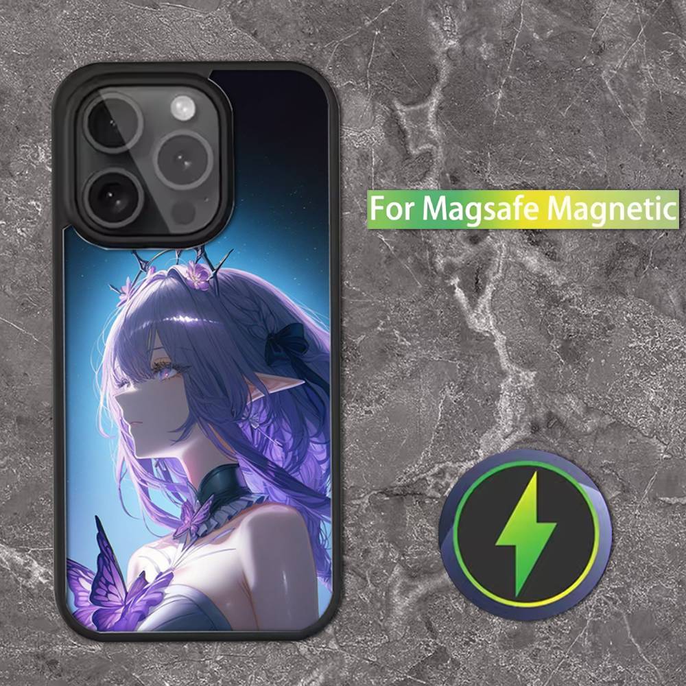 H-Honkai Castorice Star R-Rail Phone Case For iPhone 16,15,14,13,12,11,Pro,Max,Plus,Mini,SE Magsafe Magnetic Wireless Charging