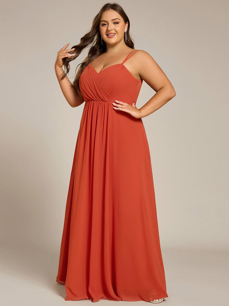 Ever-Pretty Damskie Wielofunkcyjne Szyfonowe Sukienki Druhen A-Line Bez Rękawów Z Koronką, Plisowane, Z Odkrytymi Plecami