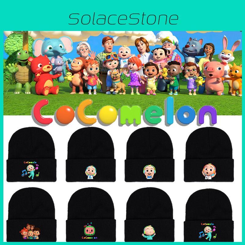 Jj Knitted Beanie Hat Printed Bonnet Kids Warm Hat Hip Hop Cosplay