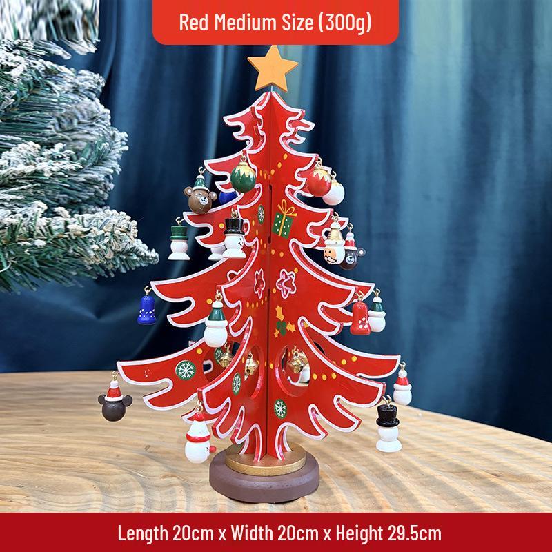 Children's DIY Wooden Christmas Tree Ornament Set - 3-Piece Educational Handmade Decorations
