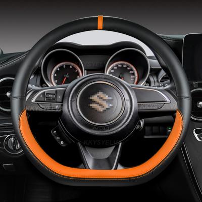 Capac volan auto din piele din microfibră în formă de D 38 cm pentru Suzuki Swift 2017 2018 2022 Sport Auto