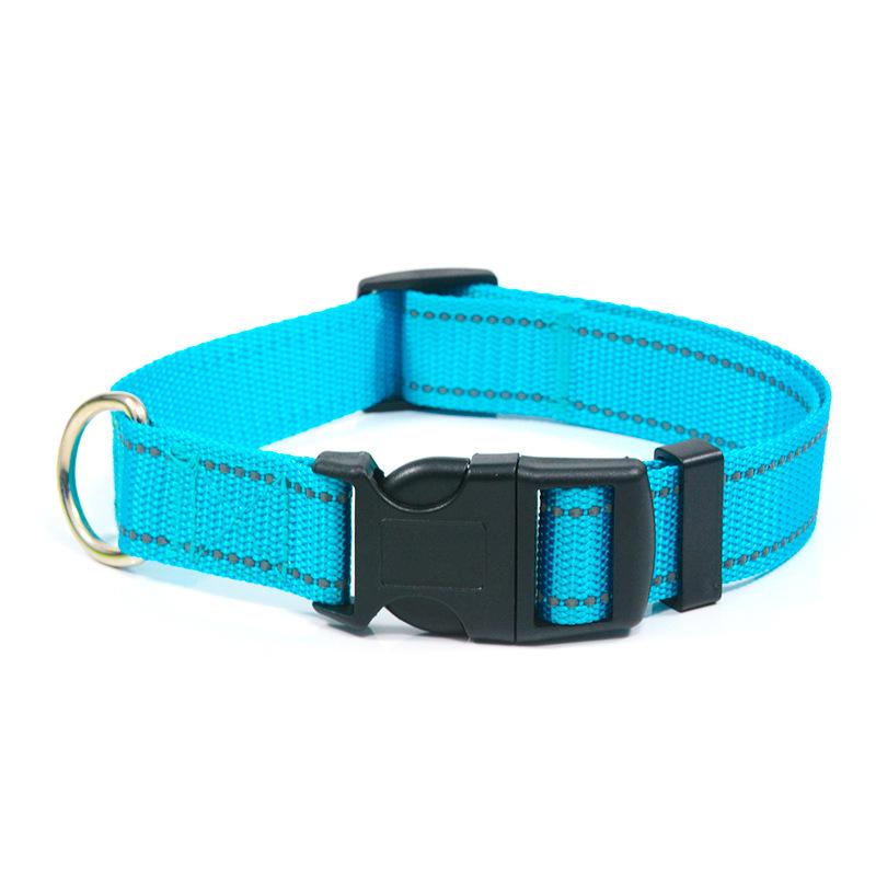 

Reflective Adjustable Pet Collar for Cats & Dogs - Night Walking Luminous Accessory S озеро синий