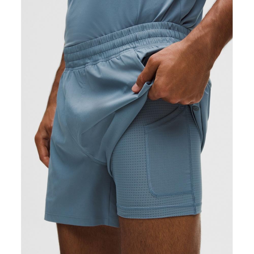 Lululemon Pace Breaker Lined Short 5  Steel Blue