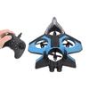 Raadiojuhitav lennuk 4 mootori tõukejõud 3 kiirust Laetav 1 nupuvajutus 360 kraadi trikid Kaugjuhtimispult Lennuk Mänguasi Sinise valgusega