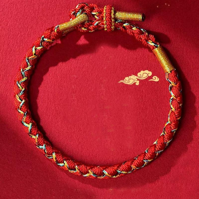 

New Unique Men Lucky Red Thread Bracelet Grade A Keel Cord Chain Adjustable 2 Colors Handmade Chinese Style String Braclet Joais красный