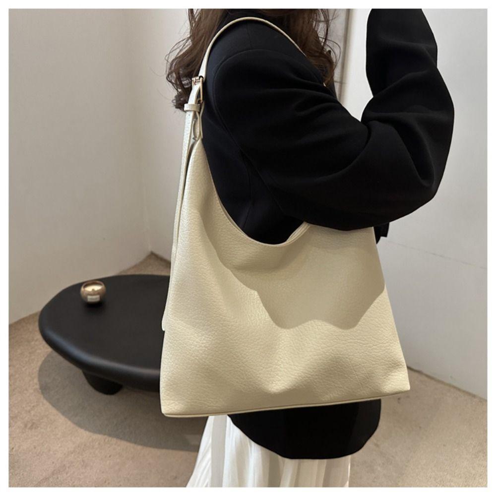 Casual Shoulder Bag Simple Commuting Sling Bag Fashion Leather Tote Bag  Outdoor
