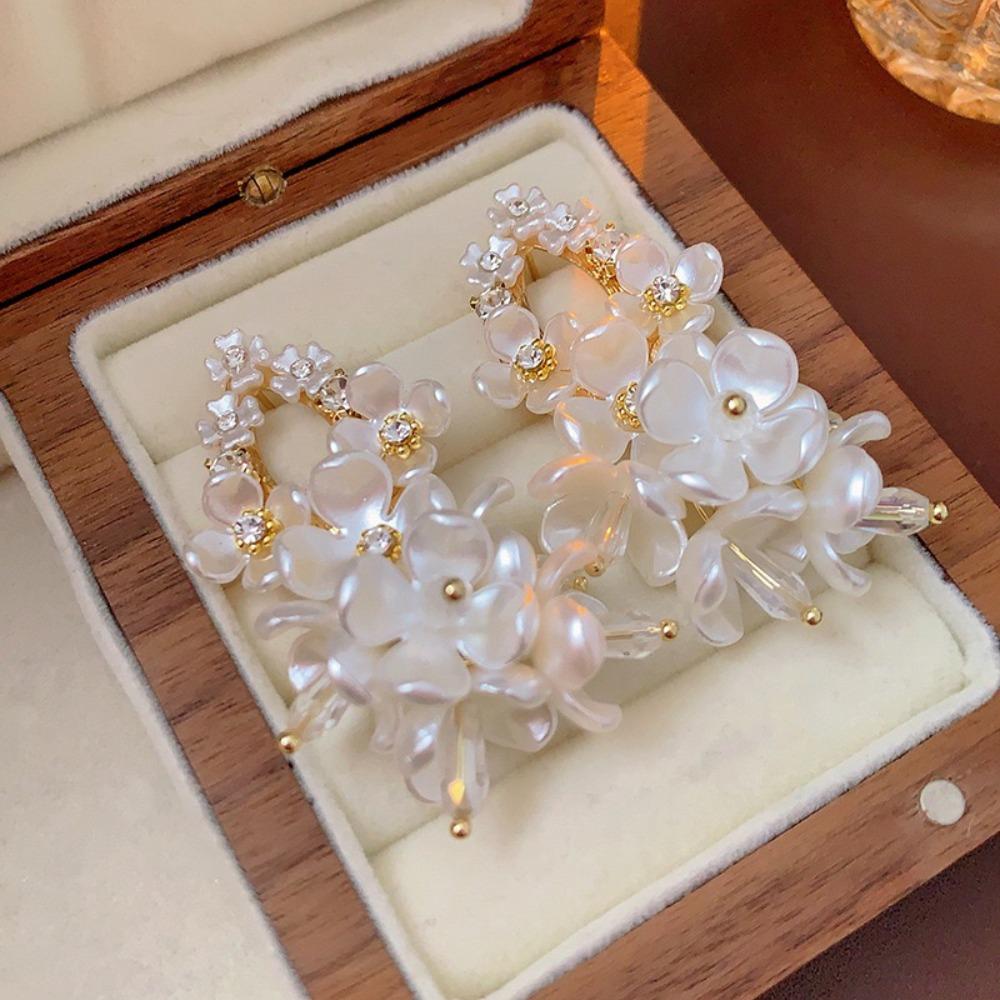 Exaggerated Flower Dangle Earrings Sweet Petals Stud Earrings Trendy Beach Earrings  Party