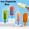 DIY Silikon Eisform mit Deckel und Stiel Wiederverwendbare Eishersteller Dessert Eis Popsicle Form Kreativität Stapelbare Eis am Stiel Form