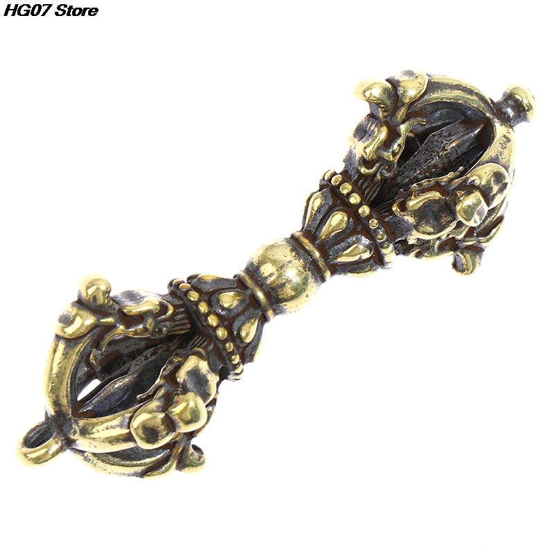 1 Stück Tibetisches Handwerk Buddhistisches Kupfer Fünf-Teile Dorje Vajra Stößel ca. 46*14mm