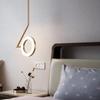 Novelty Aluminum Rings Shine Led Pendant Lamps Luminaria Modern Bedroom Brass LED Creative Decor Nordic Hanging Ceiling Light