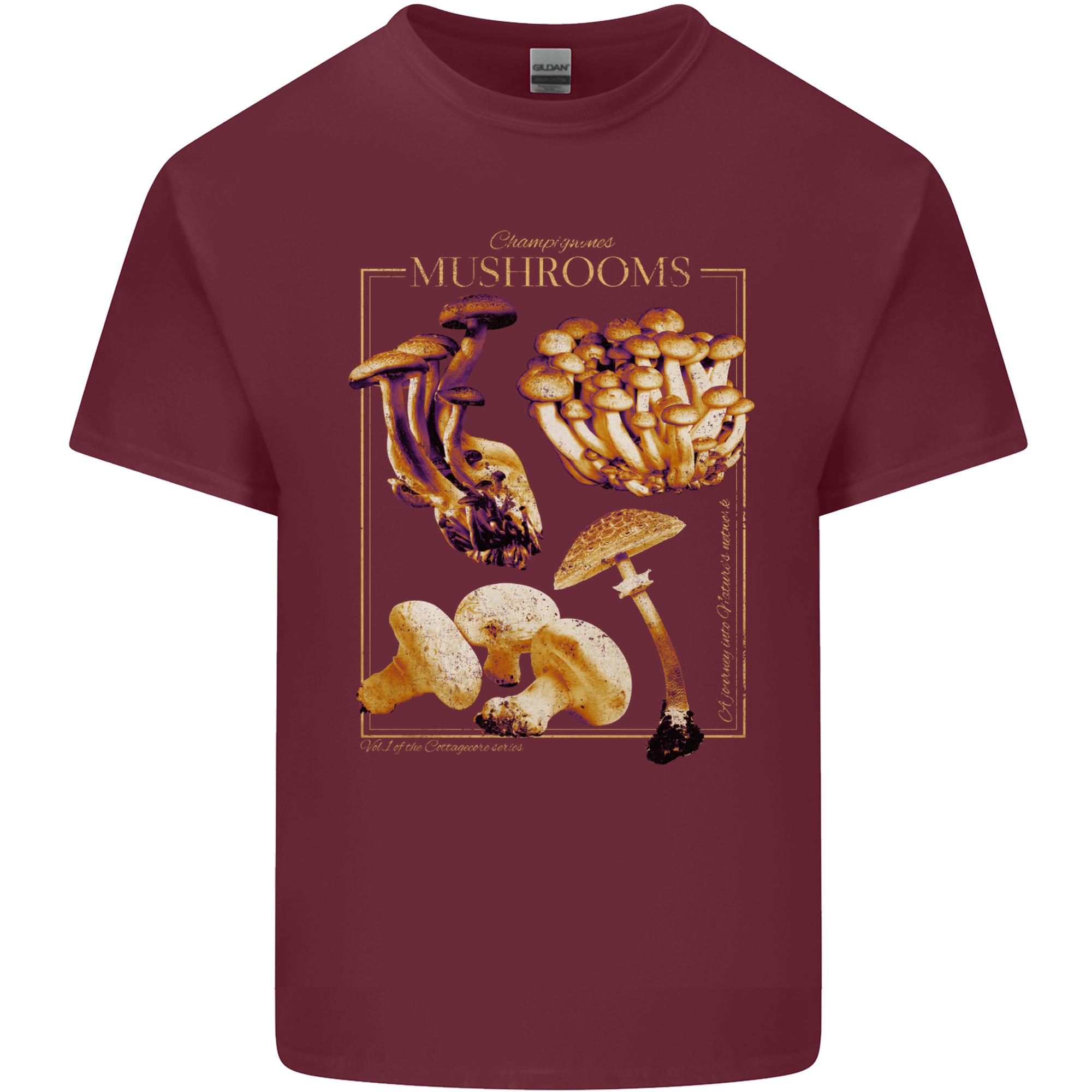 Mushroom Species Mycology Foraging Unisexs Light Cotton TShirt S