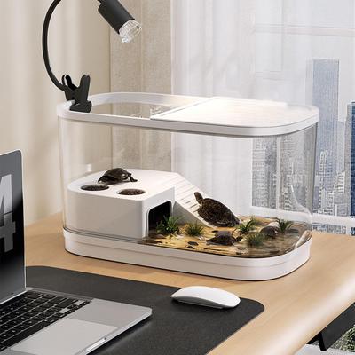 Acvariu pentru broaște țestoase, Habitat pentru reptile, Cutie, Rampă de încălzire, Urcare robustă, Accesorii pentru hrănire cu