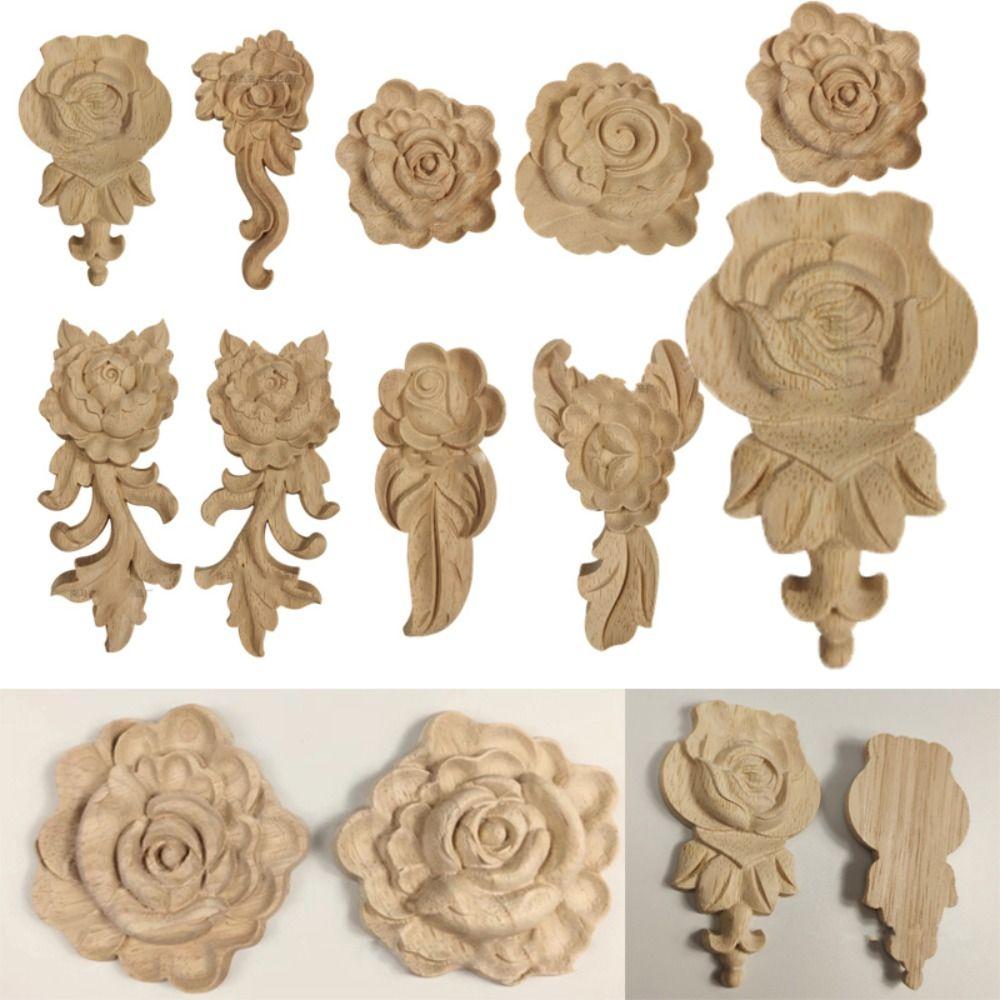 

Unique Wood Carved Crafts Multi-styles Woodcarving Decorative Wall Door Decoration