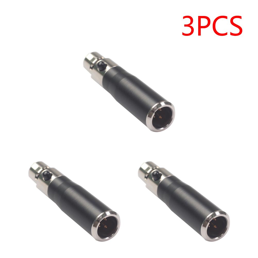 Mini XLR 3 4 Pin Female Converter Adapter Mini Connector Audio Connector Adapter Black Microphone Audio Equipment