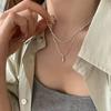 Minimalist Niche Double Layered Water Droplet Necklace