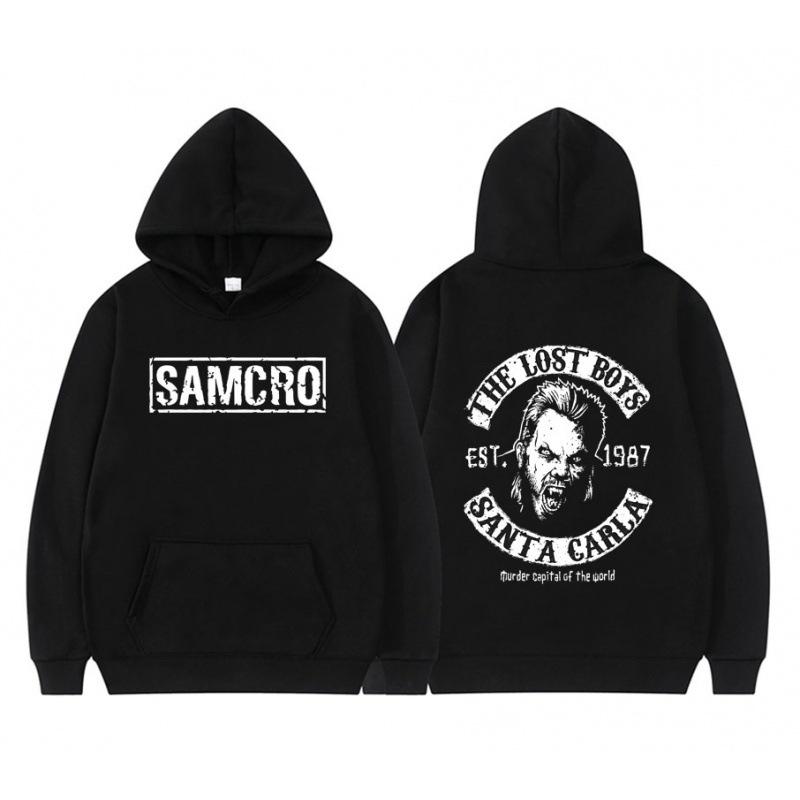 2025 Sons of Anarchy SAMCRO Doppelseitig Drucken Streetwear Männe