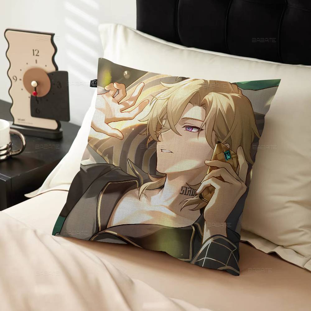 Game Honkai Star Rail Aventurine Pillow Cushion Cover Pillowcase Living Room Sofa Home Decor Customized