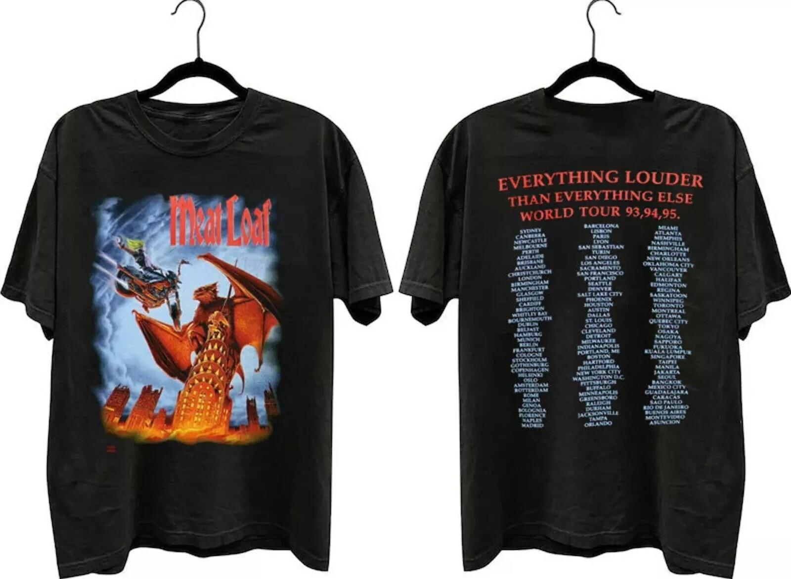 1993 Meat Loaf Everything Louder Than Everything Else World Tour Shirt Reprint XXXL