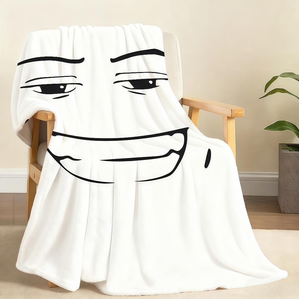 Meme Face Sigma Case boy Funny Blanket Soft Throw Blanket for Home Bedroom Bed Sofa Picnic Travel Office Rest Cover Blanket Gift