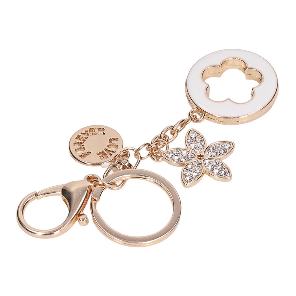 Auto Schlüsselanhänger Schön Praktisch Exquisites Aussehen Modischer Fünfblattklee Schlüsselanhänger für