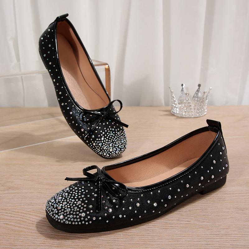 Scarpa Singola Donna Nuovo Stile Punta Tonda Monopezzo Scollatura Bassa Scarpe Piatte