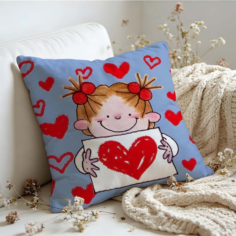 Cushion Cover  Linen  SkinFriendly Soft Decorative Case for Sofa Home Decor Cute CCoco and Wondrous Gang Pillow cover