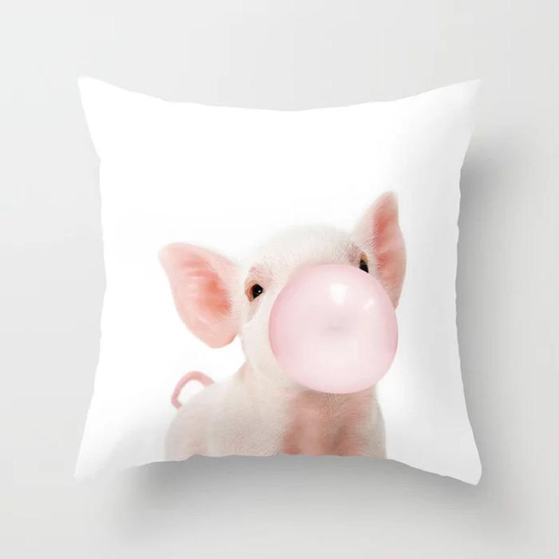 Decorative Pillowcases Cute Animals Home Decor Car Cushion Covers Sofa