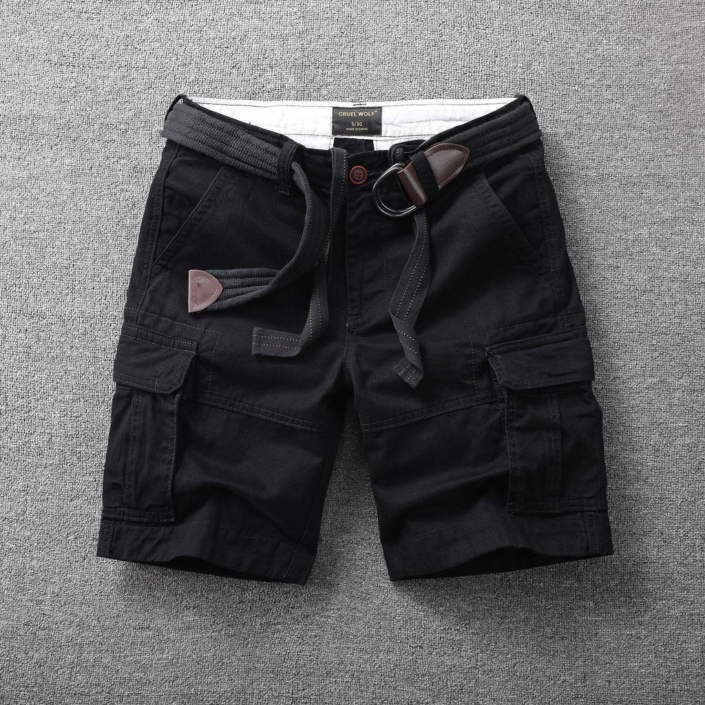 Nouveaux Shorts Cargo Camouflage en Coton pour Homme – Pantalons Tendance Décontractés d'Été à Jambe Droite