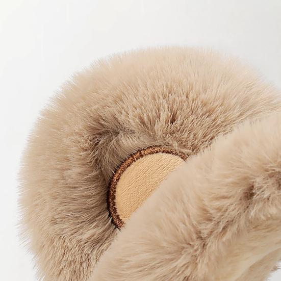 Winter Earmuffs Bear Ear Decor Thickened Plush Ear Warmers Enlarged Snow Day Earmuffs Thermal Insulation Earmuffs
