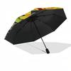 Flagge Sonnenblume - Automatischer Regenschirm, Vierjahreszeiten Tragbarer Faltregenschirm, Geeignet für Männer und Frauen, Reisen, Täglicher Kompakter Regenschirm, Outd