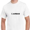 Airbus Black Logo European Aviation Defense Airlines White Cotton T Shirt