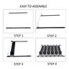 Automatic Drink Pusher Glide Width Adjustable Simple Operation Labor Space Saving Black Self Pushing Can Organizer For Fridge