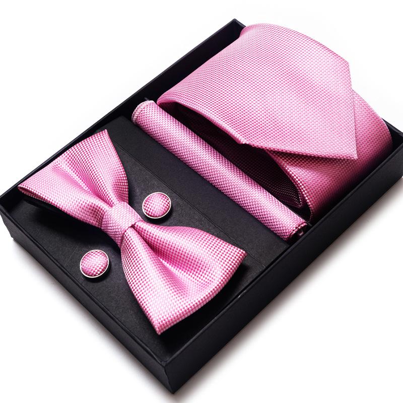Men'S Tie Bow Tie Set Gift Box 6-Piece Set Tie Business Dress Tie Guangzhou