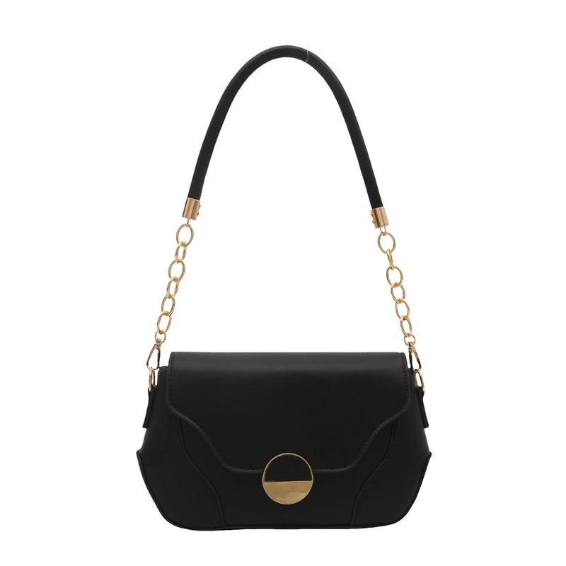 This Year's Popular High-value Women's Bags 2025 New Contrasting Color Splicing Underarm Chain Korean Version Portable Shoulder Messenger Bag