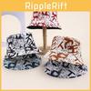 Blend Cotton Summer Fisherman Hat Letter Print Wide Brim Sun Protection Wind