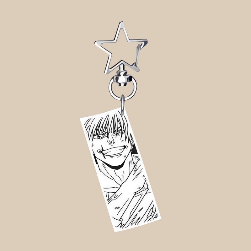 Anime Acryl Sleutelhanger voor Jjk Choso Ryomen Sukuna Kento Nanami Yuta Okkotsu Acryl Zelfgemaakte Sleutelgesp Tas Hanger Speelgoed Cadeaus white