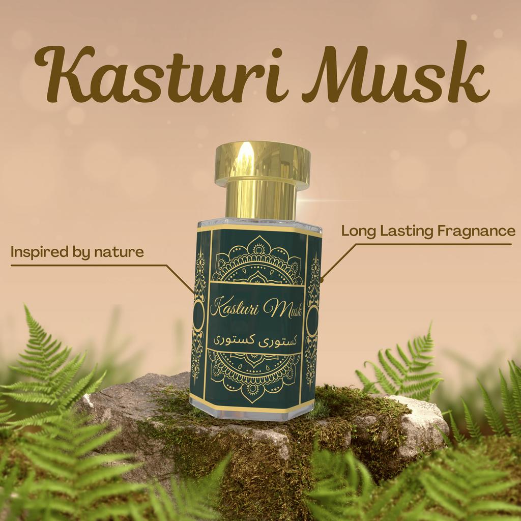 Kasturi Musk Attar – Premium Unisex Perfume Oil – Long Lasting – Non-Alcoholic – Rich Oriental Fragrance