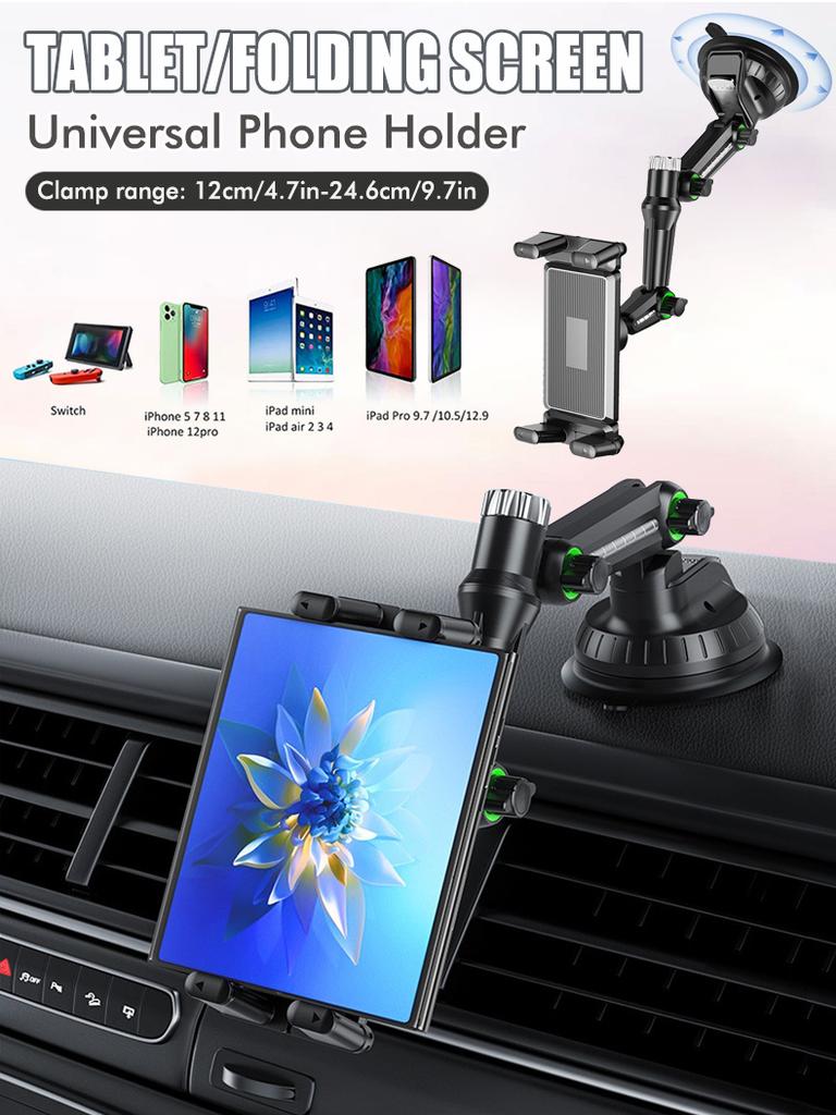 2025 New Hot Dashboard Tablet Holder for Car Suction Car Mount With for All 7"-15" Pad Tablet and 4" - 7"Straight Panel Phone