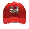 Playful Woodland Raccoon Mascot Illu Sandwich Baseball Cap Sun Cap Outdoor Workouts Hat