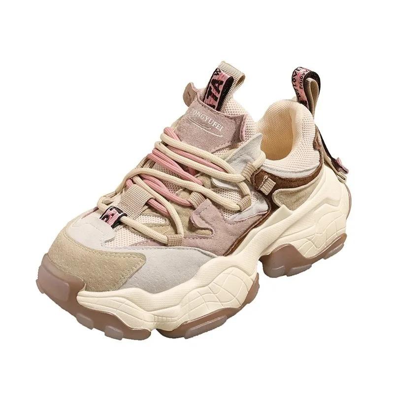 Fashionable Retro Dad Shoes For Women,  Spring And Autumn Lightweight Shoes, Casual Thick Soled Sports Shoes