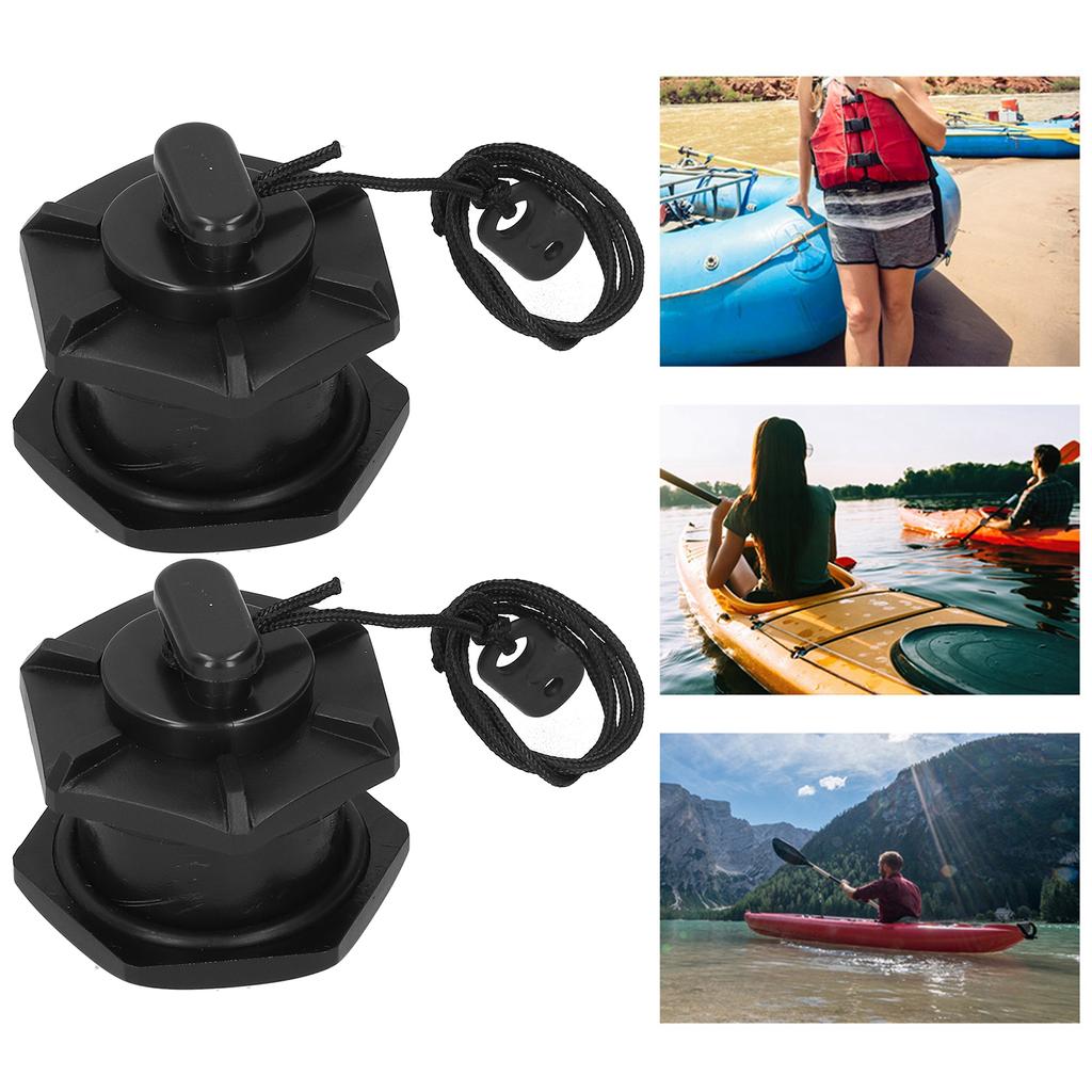 2Pcs PVC Hex Drain Valve Replacement for Yacht Inflatable Fishing Boat Kayak Canoe
