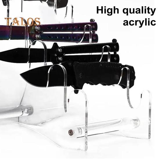 Cutter Storage Rack Acrylic Cutlery Holder Transparent Universal Cutter Display Stand Counter-top Organizer for Kitchen Restaurant