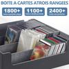 Card Storage Box For Trading Cards, 1200+ PU Leather Commander Card Case, Magnetic Closure Card Holder Fits For Game Cards