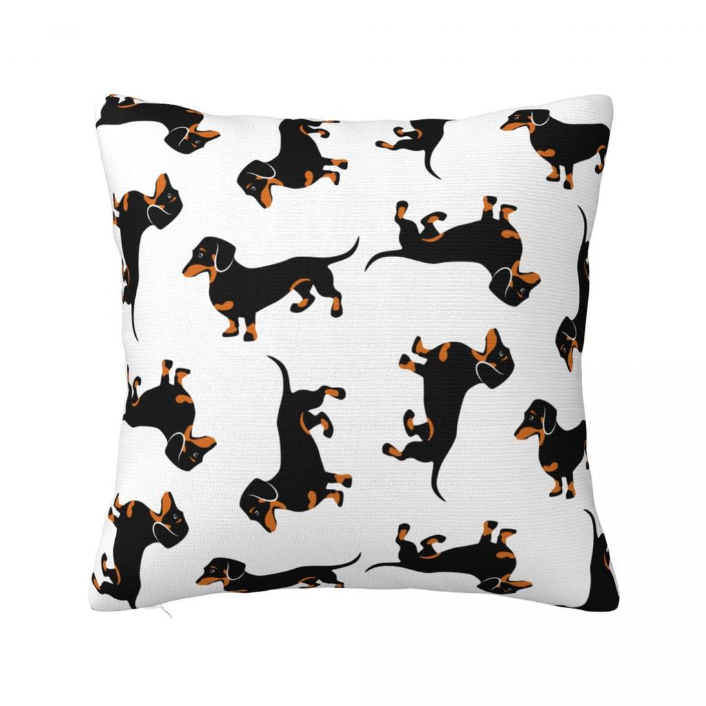 Cute Dachshunds Puppy Pillowcase Polyester Cushion Cover Gift Gift for Animal Dog Lover Throw Pillow Case Cover Seater
