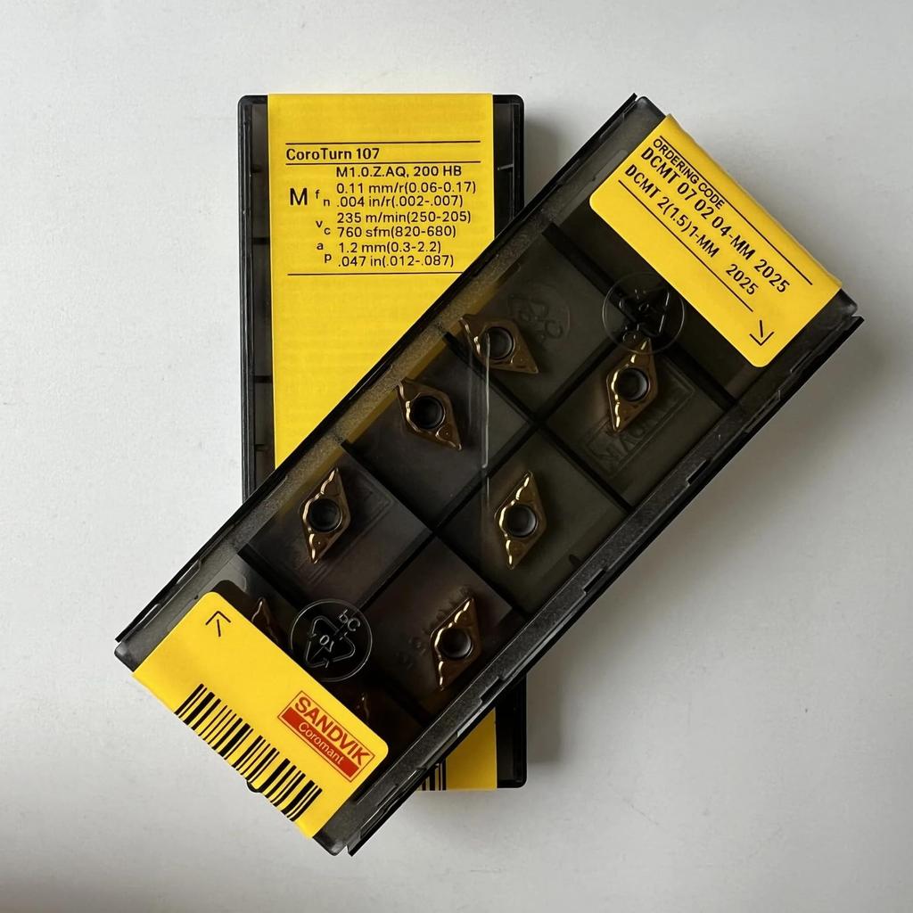 Original Sandvik / DCMT070204-MM 2025 /  CNC lathe carbide blade 10 Pcs
