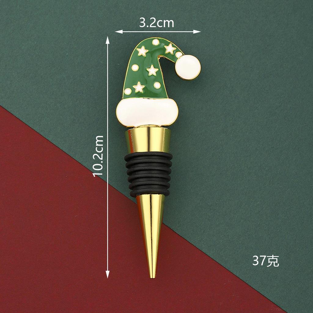 Christmas Wine Stopper Silicone Wine Beverage Bottle Cap Leak Proof Sealed Fresh Bottle Champagne Bottles Sealer Wine Seal